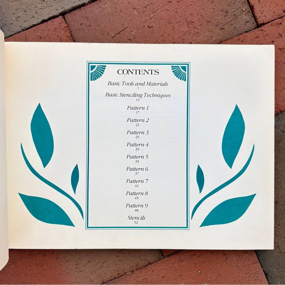 1979 Early New England Wall Stencils A Workbook DIY Floral Colonial Art Decor
